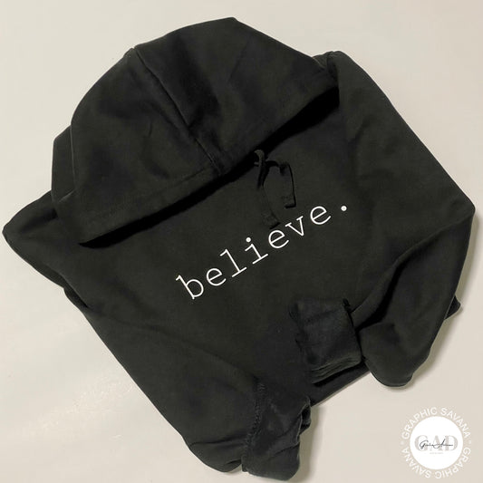 GRAPHIC SAVANA - Felpa con cappuccio donna con  stampa "Believe."